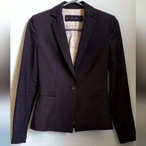 Zara Women’s Black Fitted Blazer, Classic Tailored Jacket, Size XS